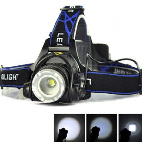Flashlight Headlight 3Modes 2000 Lumen Hands-Free Portable Camping&Hiking Equipment Ultra Bright Zoomable XM-L T6 LED Headlamp