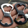 Multi-function Keychain Outdoor Camping Equipment Survival Lock Carabiner Ring Hooks Safety EDC Outdoor Camping